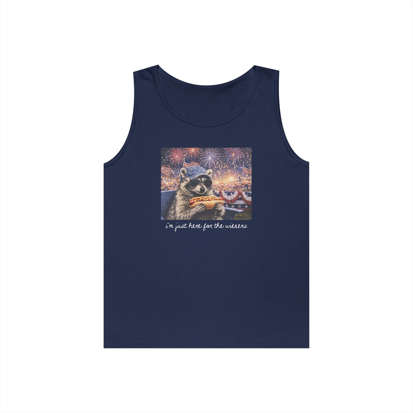 Funny 4th of July Tank Top, I’m Just Here For The Weiners Tank, Patriotic BBQ Tank, Summer Hot Dog Graphic Tank