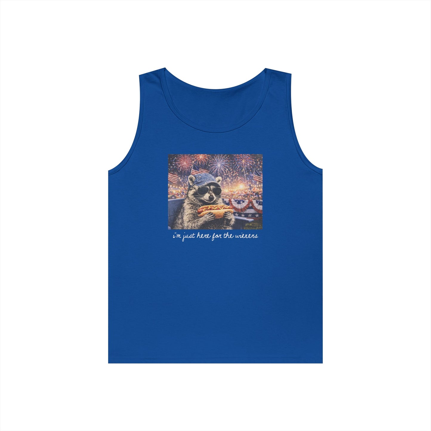 Funny 4th of July Tank Top, I’m Just Here For The Weiners Tank, Patriotic BBQ Tank, Summer Hot Dog Graphic Tank