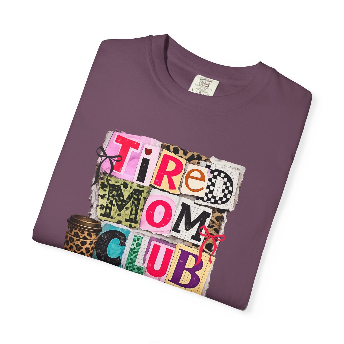 Cool Mom Club Shirt, Trendy Mom Graphic Tee, Leopard Coffee Mom Shirt, Coquette Bow Mama Tee, Aesthetic Collage Mom Gift, Comfort Colors 1717