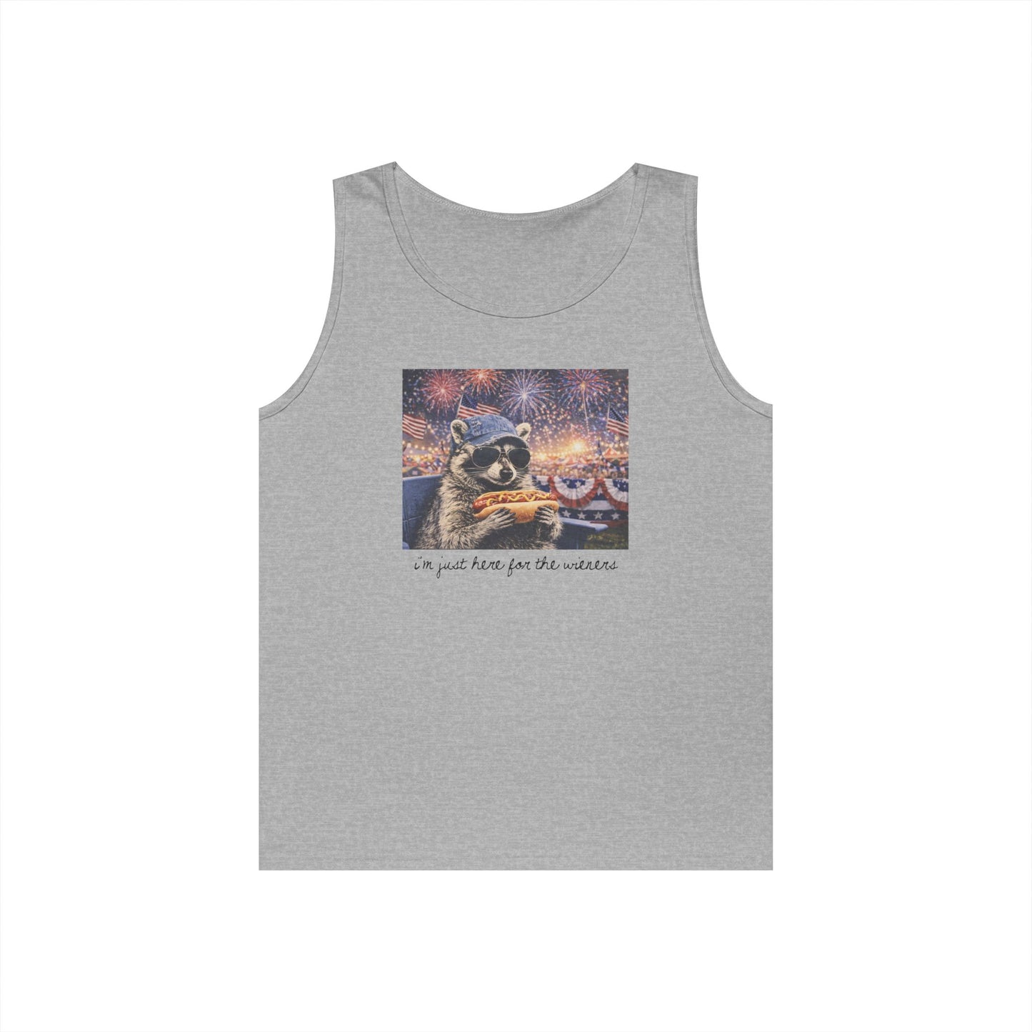 Funny 4th of July Tank Top, I’m Just Here For The Weiners Tank, Patriotic BBQ Tank, Summer Hot Dog Graphic Tank
