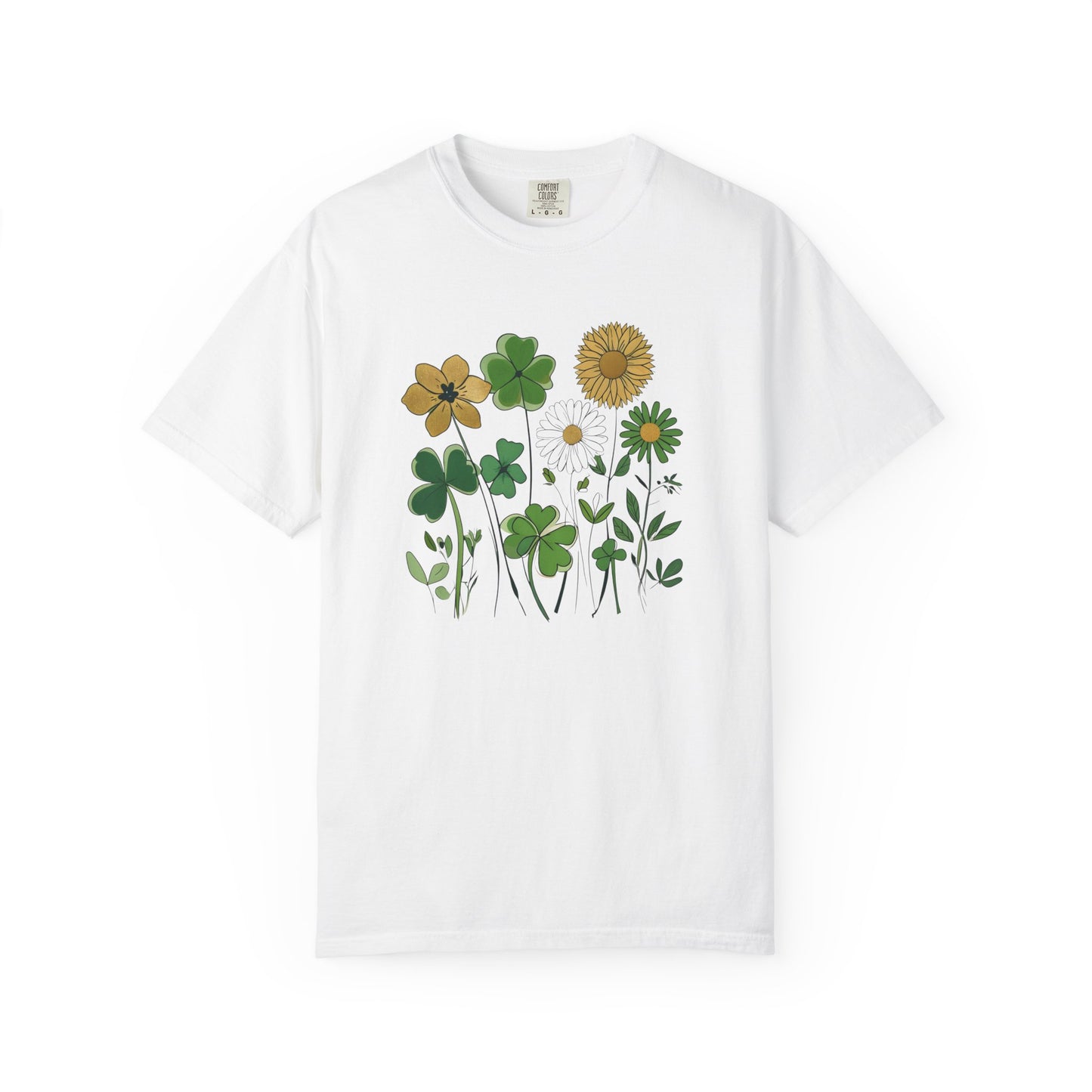St Patrick's Day Shamrock Wildflower T-Shirt