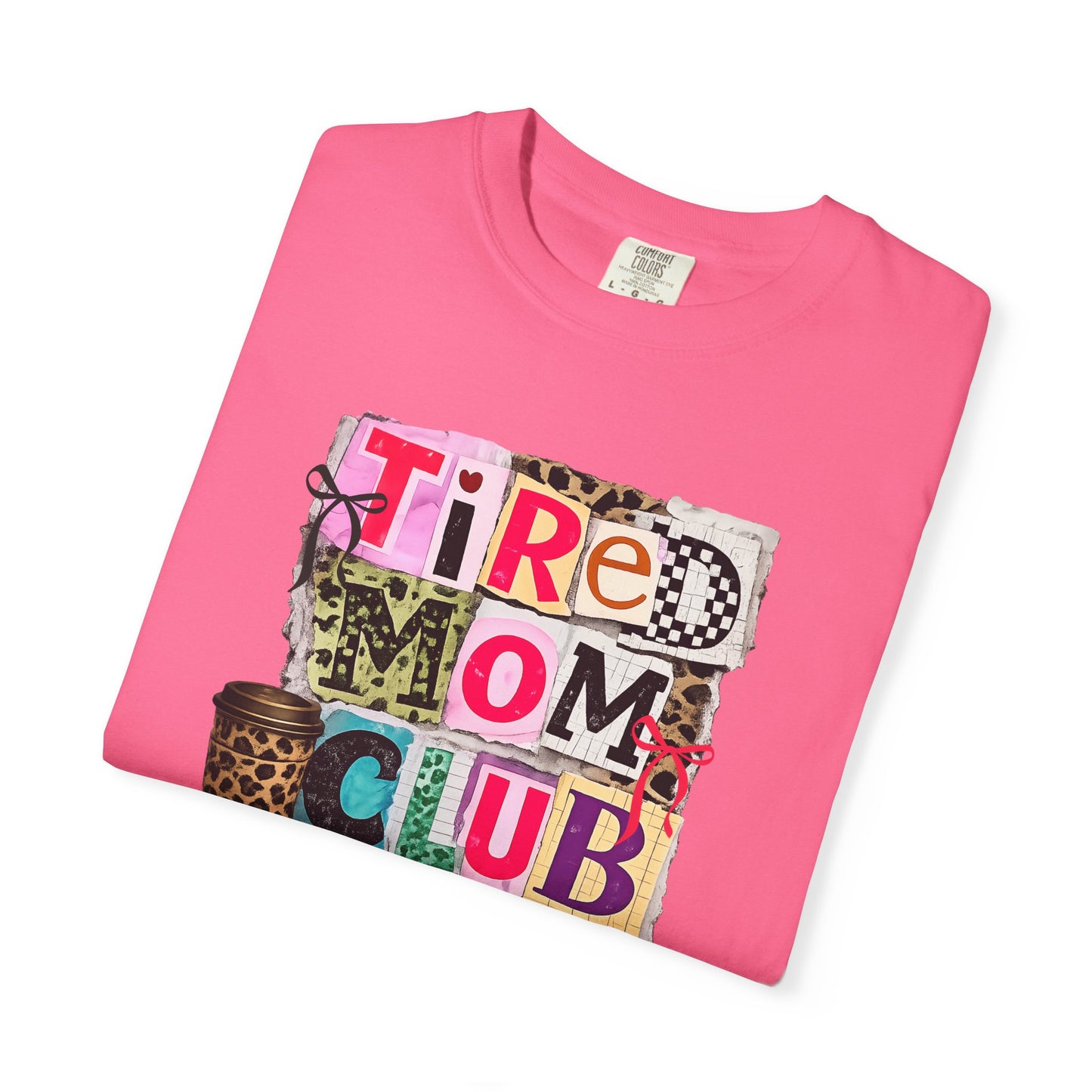 Cool Mom Club Shirt, Trendy Mom Graphic Tee, Leopard Coffee Mom Shirt, Coquette Bow Mama Tee, Aesthetic Collage Mom Gift, Comfort Colors 1717