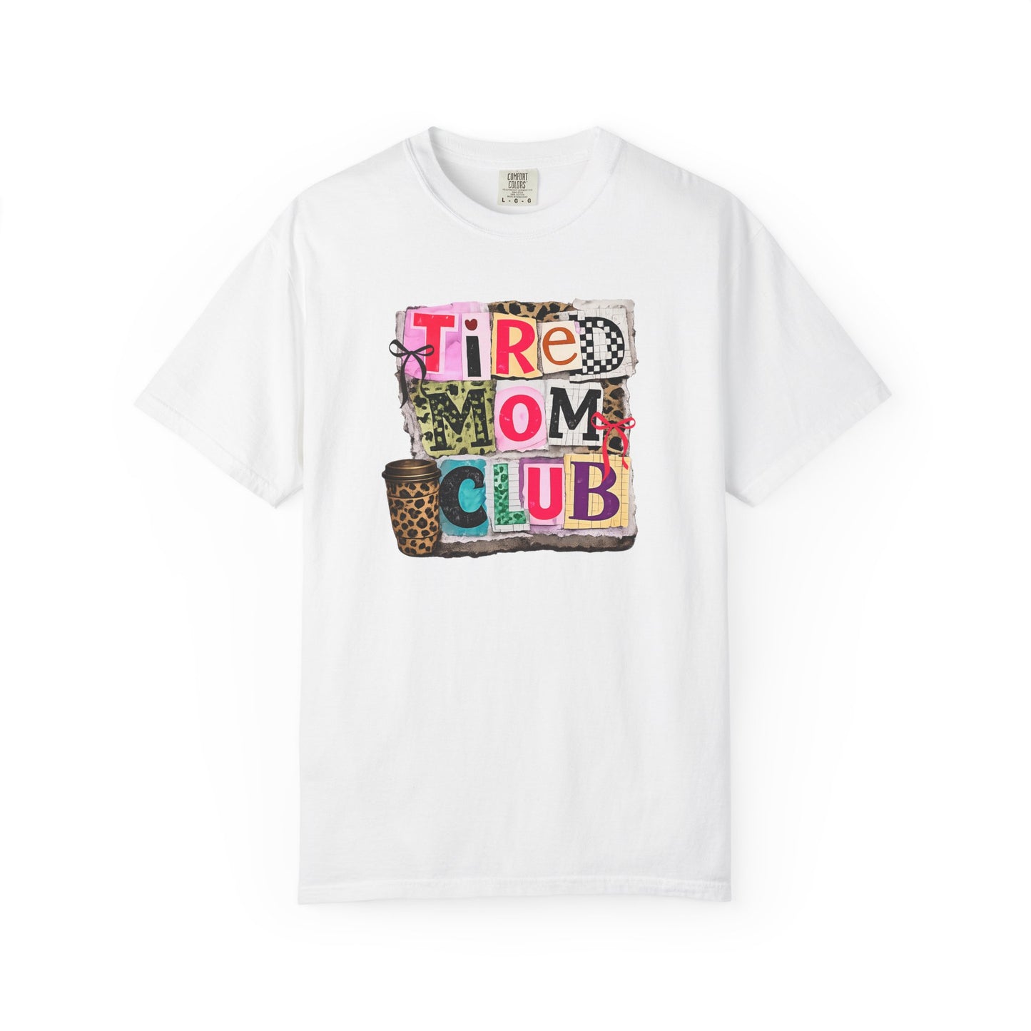 Cool Mom Club Shirt, Trendy Mom Graphic Tee, Leopard Coffee Mom Shirt, Coquette Bow Mama Tee, Aesthetic Collage Mom Gift, Comfort Colors 1717