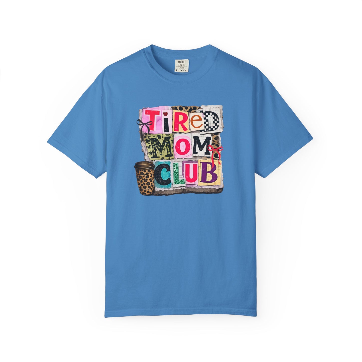 Cool Mom Club Shirt, Trendy Mom Graphic Tee, Leopard Coffee Mom Shirt, Coquette Bow Mama Tee, Aesthetic Collage Mom Gift, Comfort Colors 1717