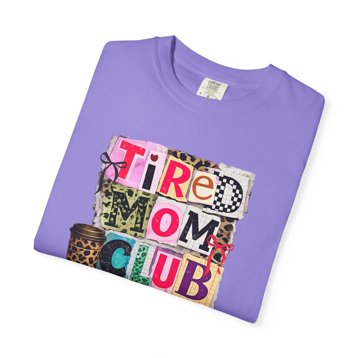 Cool Mom Club Shirt, Trendy Mom Graphic Tee, Leopard Coffee Mom Shirt, Coquette Bow Mama Tee, Aesthetic Collage Mom Gift, Comfort Colors 1717