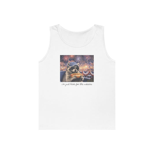 Funny 4th of July Tank Top, I’m Just Here For The Weiners Tank, Patriotic BBQ Tank, Summer Hot Dog Graphic Tank