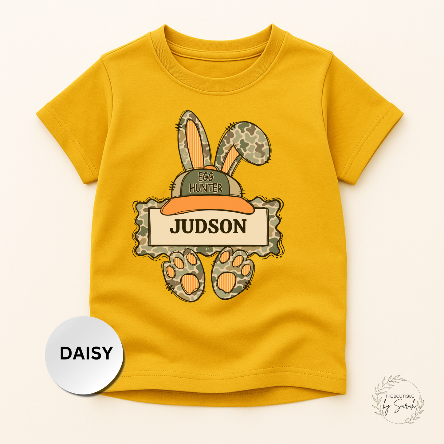 Personalized Kids Easter Shirt, Custom Name Camo Bunny Tee, Egg Hunter Youth Shirt, Hunting Family Easter Outfit for Boys or Girls