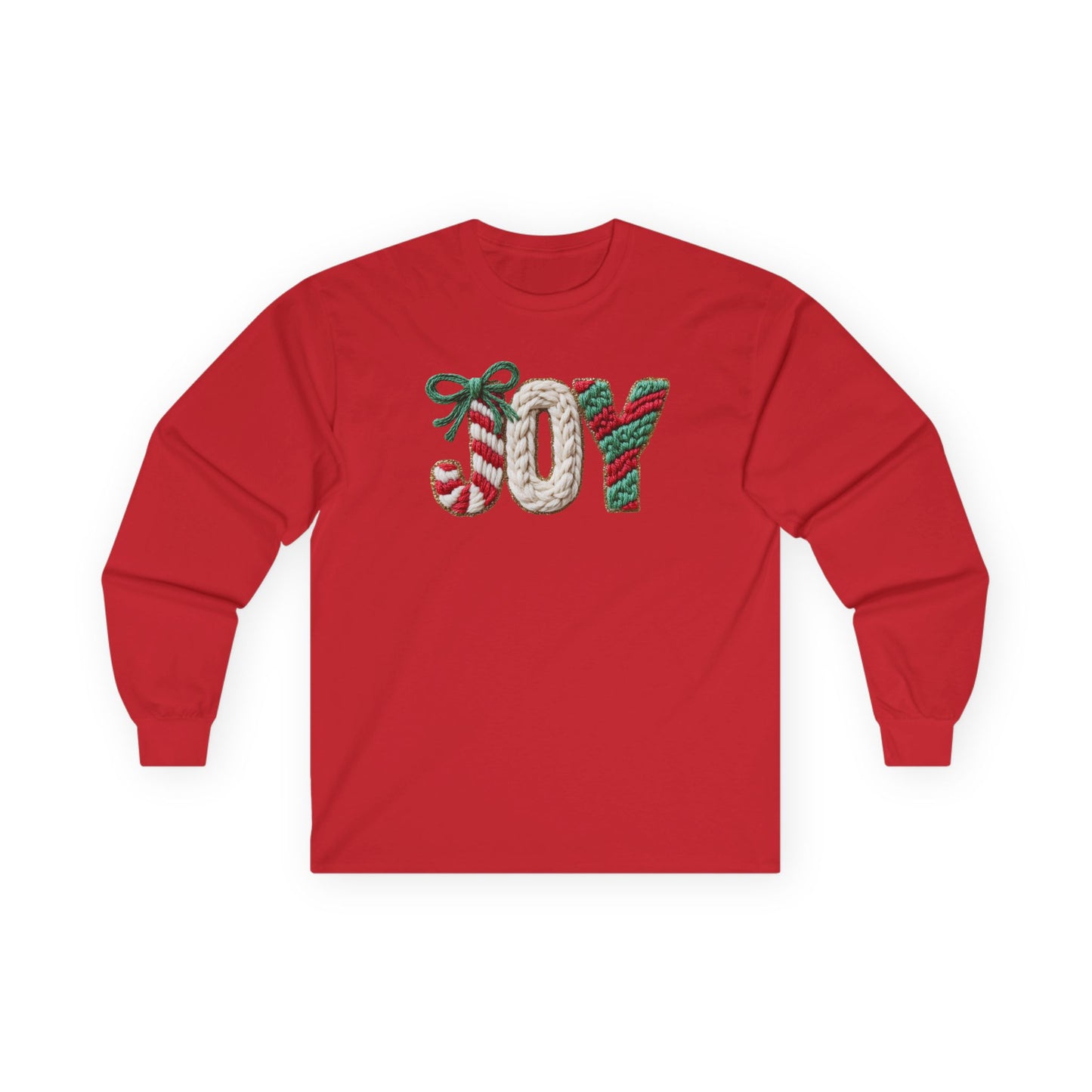 Joyful Holiday Long Sleeve Tee, Christmas Gift Idea, Winter Fashion, Unisex T-Shirt, Cozy Layering Shirt, Seasonal Apparel (Show Special)