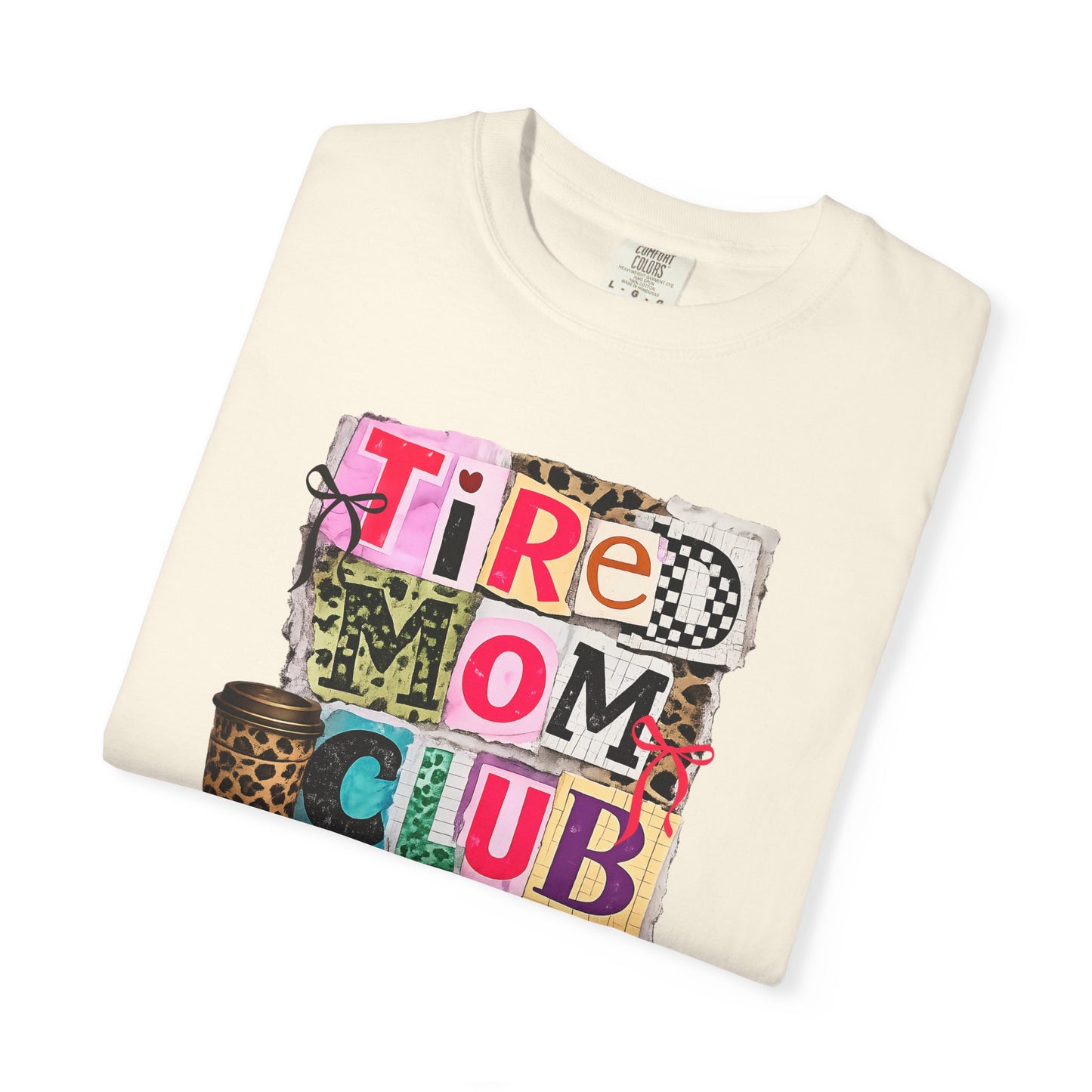 Cool Mom Club Shirt, Trendy Mom Graphic Tee, Leopard Coffee Mom Shirt, Coquette Bow Mama Tee, Aesthetic Collage Mom Gift, Comfort Colors 1717