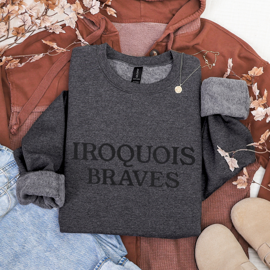 Custom Monochrome School Spirit Sweatshirt – Personalized Team & Mascot Crewneck