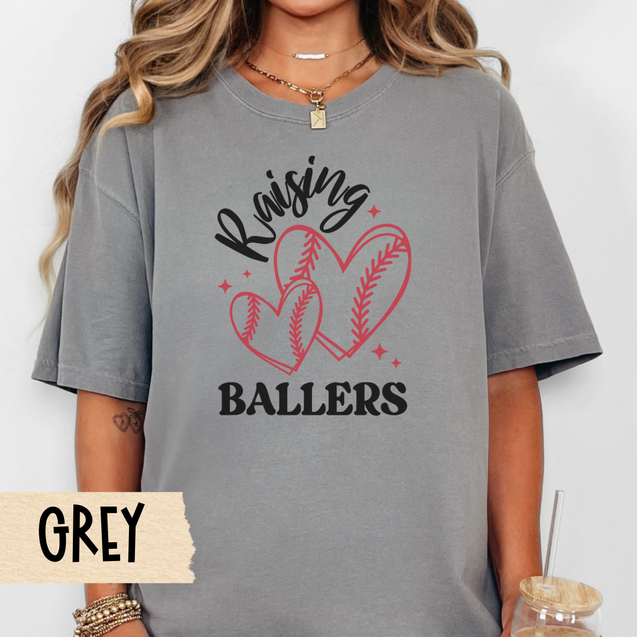 Raising Ballers Shirt, Baseball Mom Tee, Comfort Colors, Gift for Sports Moms, Soft Casual Tee, Perfect for Mother's Day, Everyday Comfort