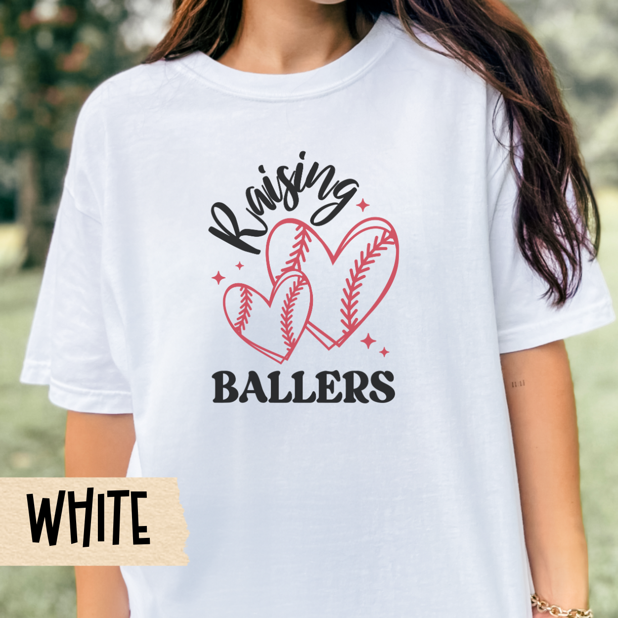 Raising Ballers Shirt, Baseball Mom Tee, Comfort Colors, Gift for Sports Moms, Soft Casual Tee, Perfect for Mother's Day, Everyday Comfort