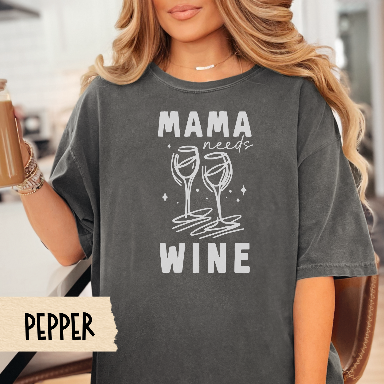 Mama Needs Wine shirt, funny mom shirt, wine lover gift, Comfort Colors tee, mom life shirt, Mother's Day gift, wine mom aesthetic