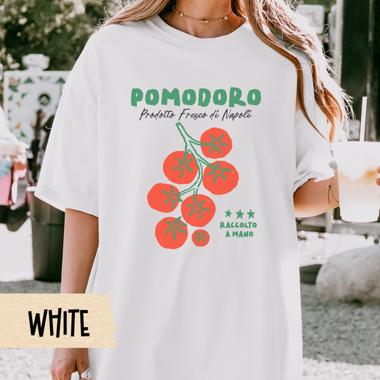 Italian Tomato Shirt, Napoli Foodie Tee, Comfort Colors T-Shirt, Vintage Produce Design, Pomodoro Graphic Top, Mediterranean Style Shirt