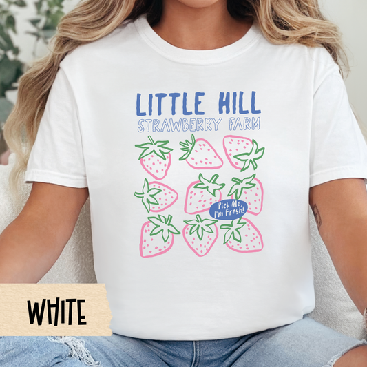 Strawberry Farm Shirt, Little Hill Berry Tee, Comfort Colors Fruit T-Shirt, Pick Your Own Top, Cute Strawberry Graphic Tee, Fresh Produce