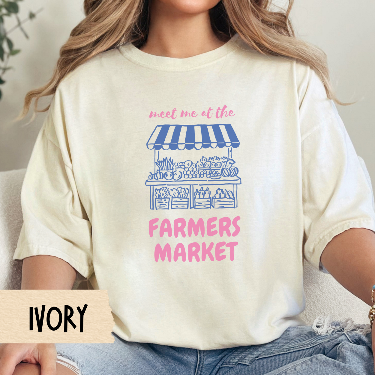 Farmers Market Shirt, Comfort Colors Market Stand Tee, Fresh Produce Graphic Top, Local Farm Veggie Shirt, Cute Grocery Day T-Shirt