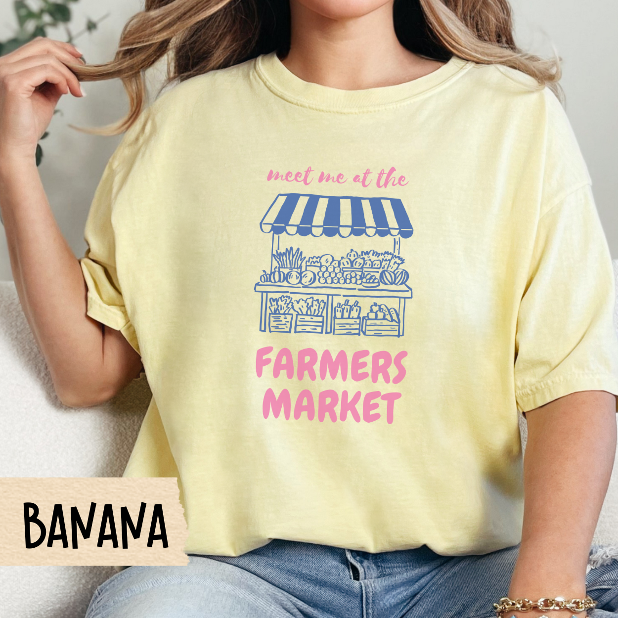 Farmers Market Shirt, Comfort Colors Market Stand Tee, Fresh Produce Graphic Top, Local Farm Veggie Shirt, Cute Grocery Day T-Shirt