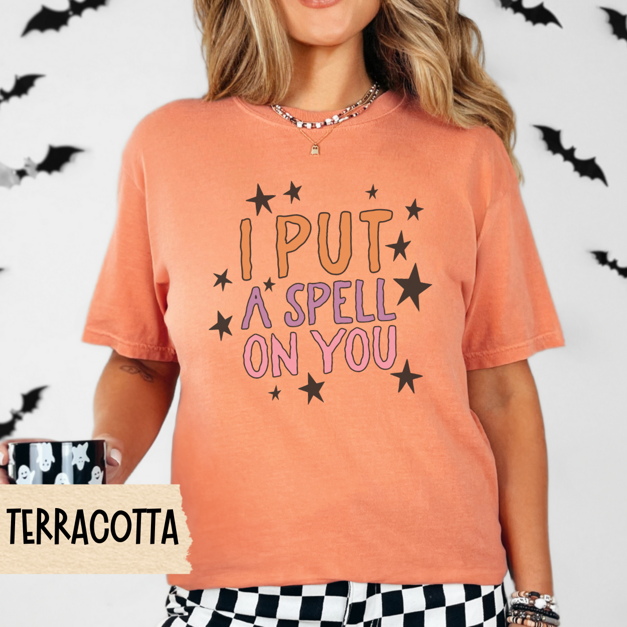 I Put a Spell On You Shirt, Cute Halloween Graphic Tee for Women, Retro Spooky Season Shirt, Witchy Fall Aesthetic T-Shirt, Funny Gift