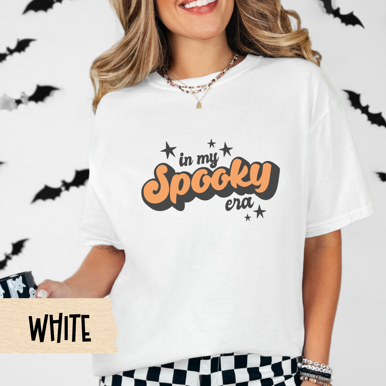 In My Spooky Era Shirt, Cute Halloween Graphic Tee for Women, Retro Fall Aesthetic T-Shirt, Funny October Outfit, Ghost Season Vibes