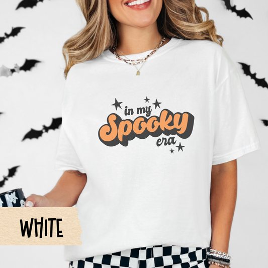 In My Spooky Era Shirt, Cute Halloween Graphic Tee for Women, Retro Fall Aesthetic T-Shirt, Funny October Outfit, Ghost Season Vibes