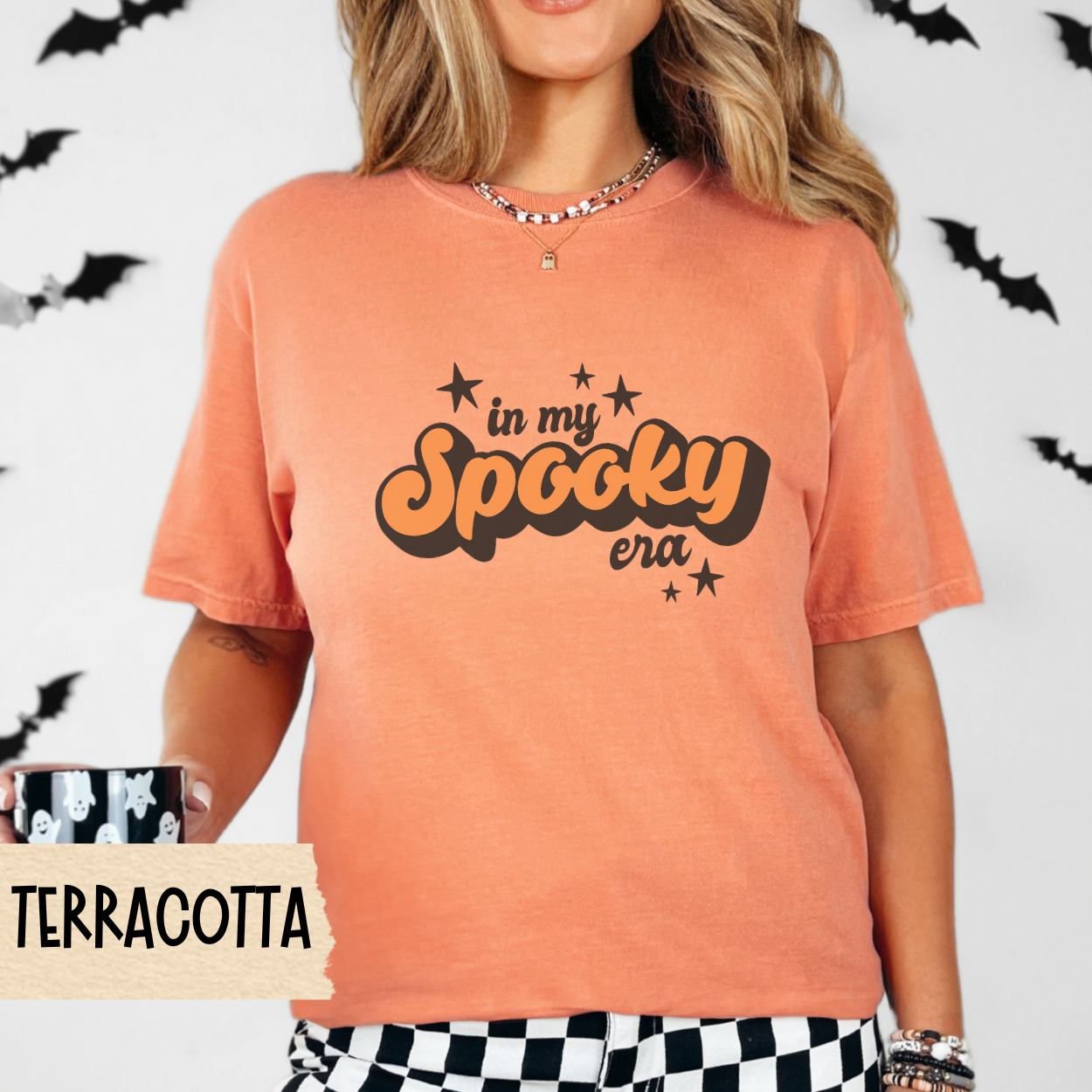 In My Spooky Era Shirt, Cute Halloween Graphic Tee for Women, Retro Fall Aesthetic T-Shirt, Funny October Outfit, Ghost Season Vibes