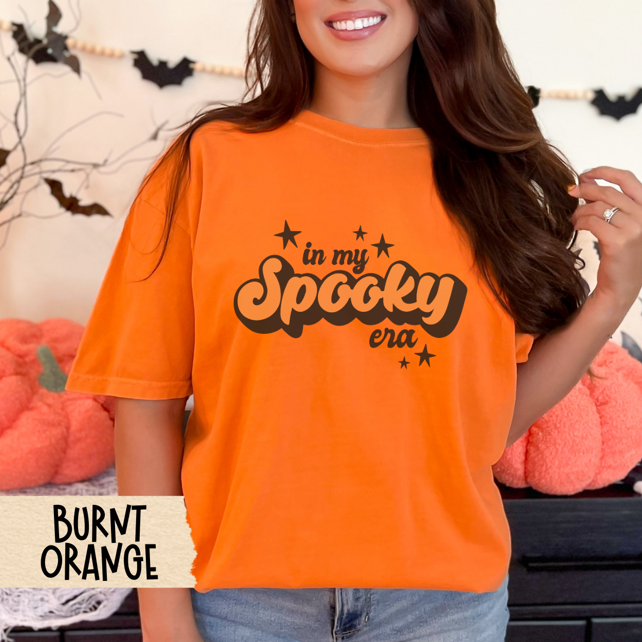 In My Spooky Era Shirt, Cute Halloween Graphic Tee for Women, Retro Fall Aesthetic T-Shirt, Funny October Outfit, Ghost Season Vibes