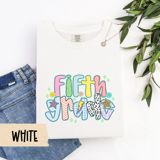First Grade Teacher Shirt, Colorful Back To School Teacher Tee, 1st Grade Comfort Colors Shirt, Fun First Day Shirt, Cute Teacher Outfit