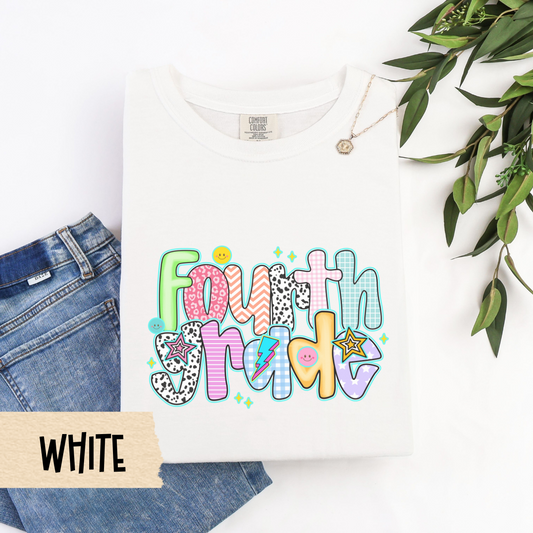 Fourth Grade Teacher Shirt, 4th Grade Comfort Colors Tee, Back To School Teacher Shirt, Fun First Day Tee, Cute Teacher Outfit