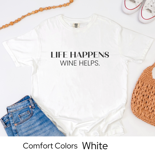 Wine Lover Comfort Colors Shirt, Funny Brunch T-Shirt for Women, Girls Night Gift Tee, Casual Unisex Red Wine Drinking Graphic Tee