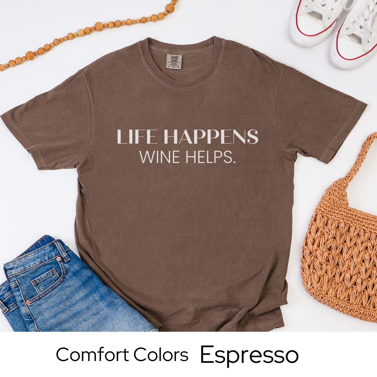 Wine Lover Comfort Colors Shirt, Funny Brunch T-Shirt for Women, Girls Night Gift Tee, Casual Unisex Red Wine Drinking Graphic Tee