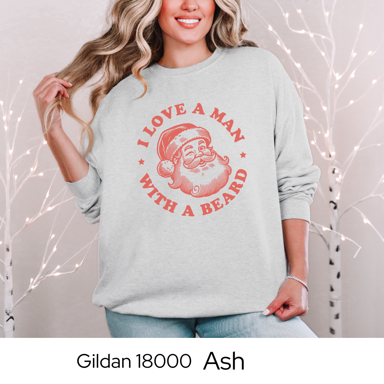 Funny Christmas Sweatshirt for Women, Santa Graphic Holiday Crewneck, Cozy Winter Pullover, Secret Santa Gift Idea
