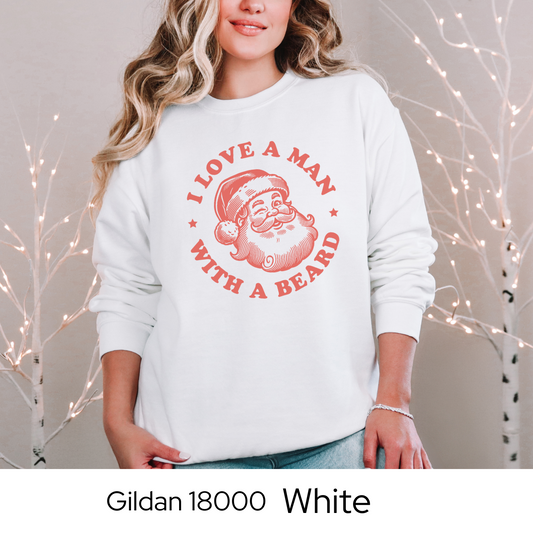Funny Christmas Sweatshirt for Women, Santa Graphic Holiday Crewneck, Cozy Winter Pullover, Secret Santa Gift Idea