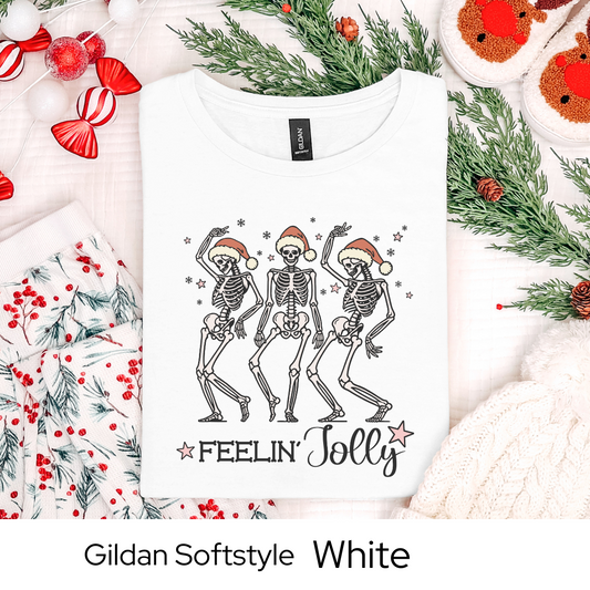 Christmas Skeleton Dance Shirt, Funny Holiday Graphic Tee for Men Women Teens, Spooky Christmas Party Outfit, Unique Xmas Gift Idea