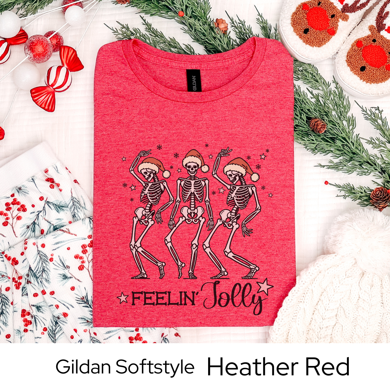 Christmas Skeleton Dance Shirt, Funny Holiday Graphic Tee for Men Women Teens, Spooky Christmas Party Outfit, Unique Xmas Gift Idea