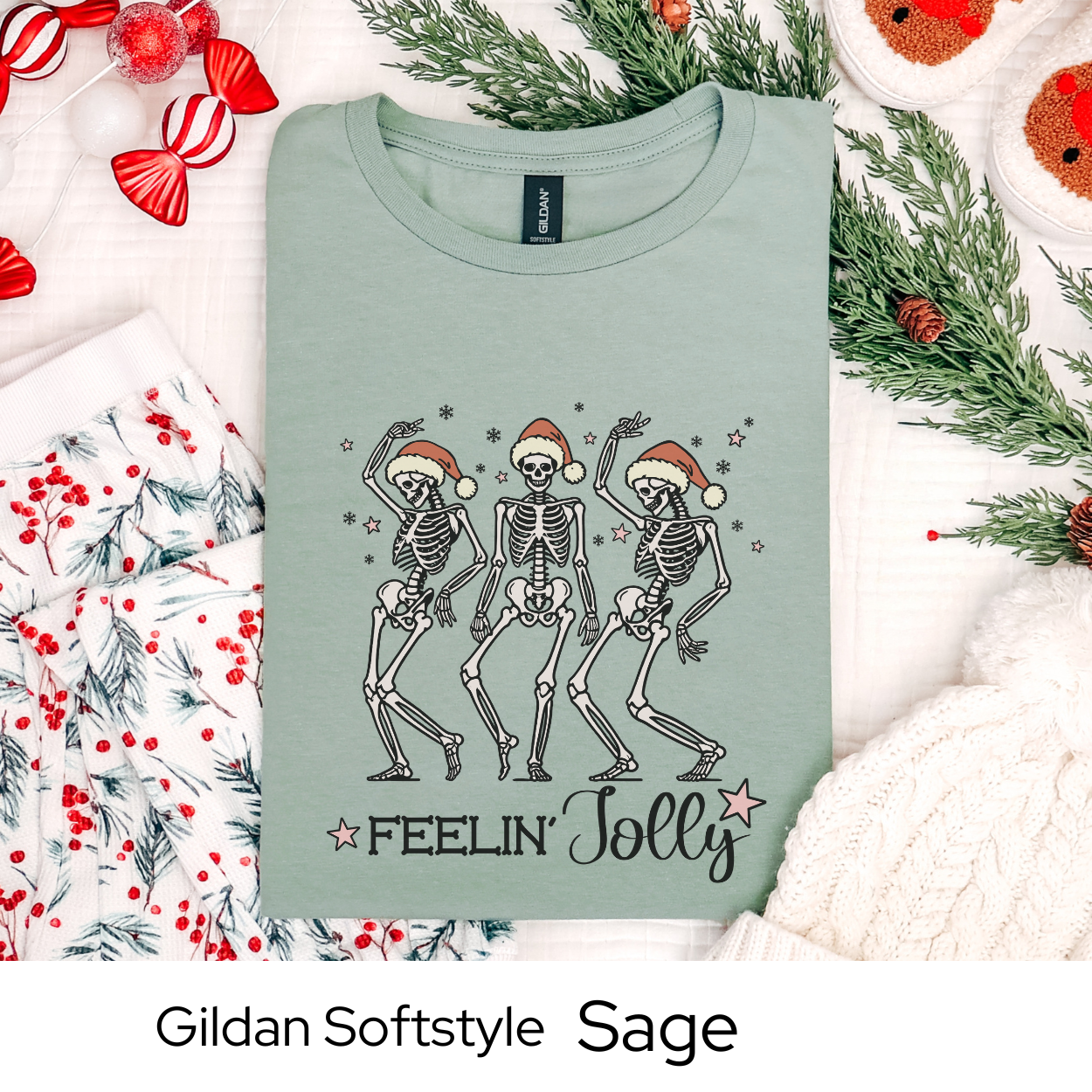 Christmas Skeleton Dance Shirt, Funny Holiday Graphic Tee for Men Women Teens, Spooky Christmas Party Outfit, Unique Xmas Gift Idea