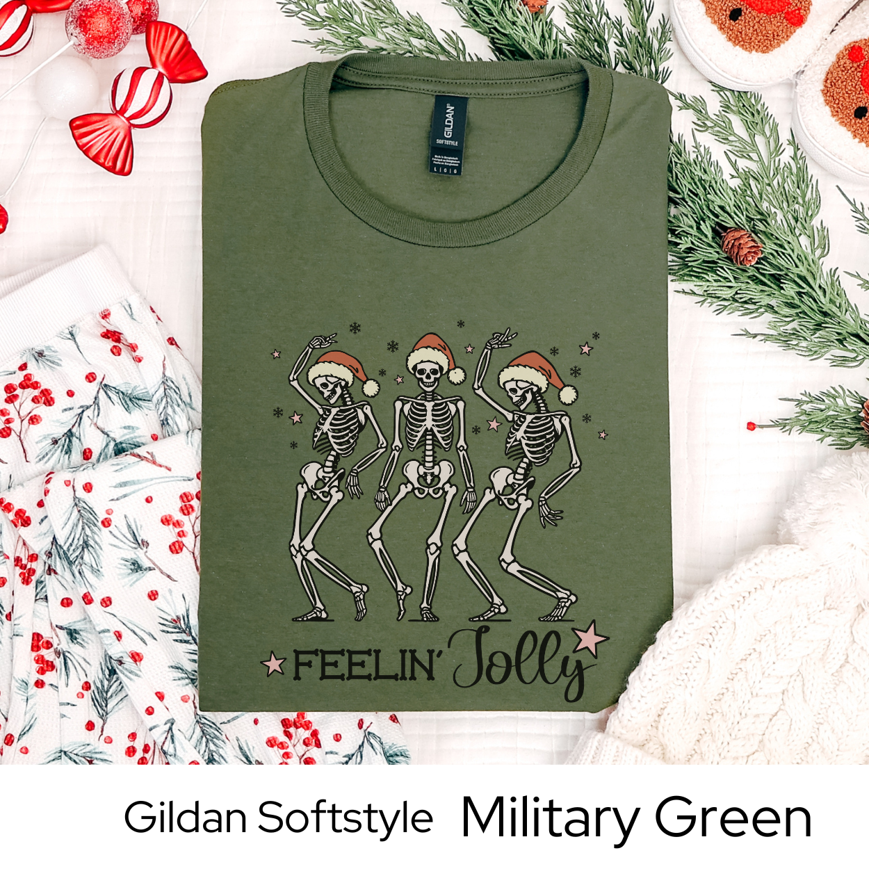 Christmas Skeleton Dance Shirt, Funny Holiday Graphic Tee for Men Women Teens, Spooky Christmas Party Outfit, Unique Xmas Gift Idea