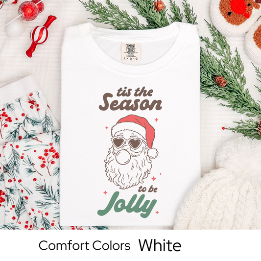 Retro Santa Christmas T-Shirt, Vintage Holiday Graphic Tee, Comfort Colors Santa Claus Shirt, Unisex Christmas Gift Tee