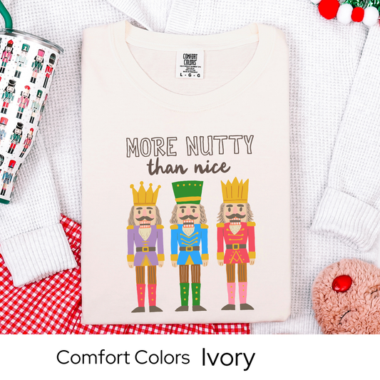Funny nutcracker christmas shirt, holiday tee for women, quirky christmas gift, comfort colors top, festive outfit, christmas party tee