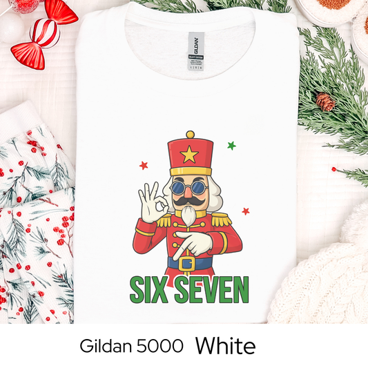Nutcracker Christmas Shirt, 6 7 Six Seven Meme Tee, Funny Holiday Trend Shirt, Teen Gift Idea, Viral Christmas Graphic Tee, Holiday Humor