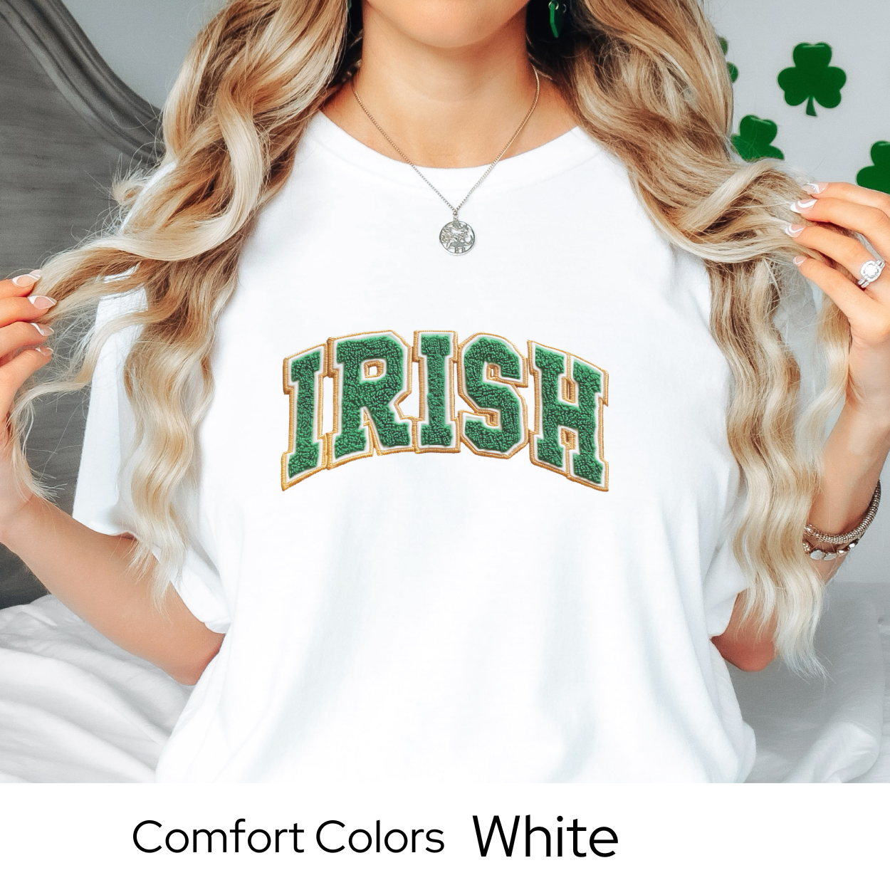 St Patricks Day Graphic T Shirt, Irish Varsity Letter Tee, Green Irish Shirt for Women, St Patricks Outfit Comfort Colors 1717