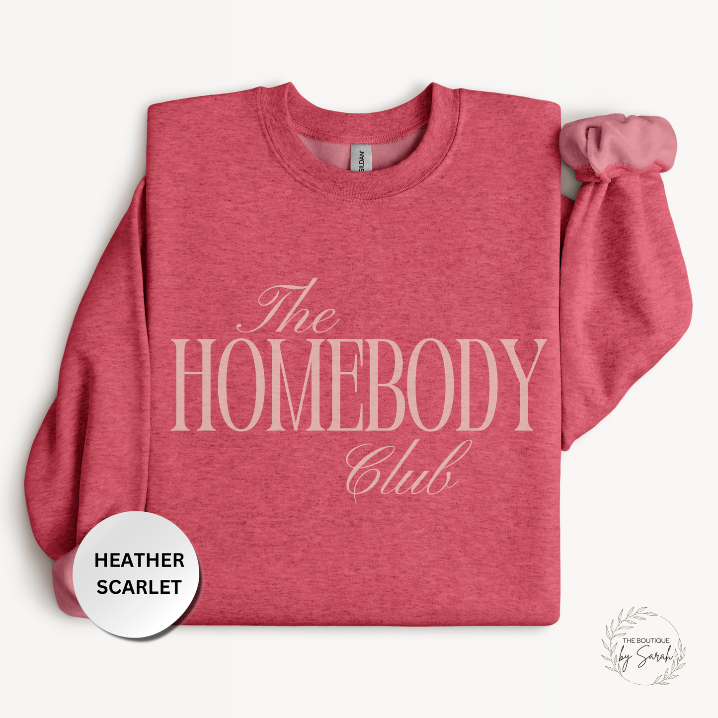Homebody Sweatshirt, The Homebody Club Crewneck, Cozy Introvert Sweatshirt, Minimalist Graphic Crewneck, Gildan 18000 Gift for Her