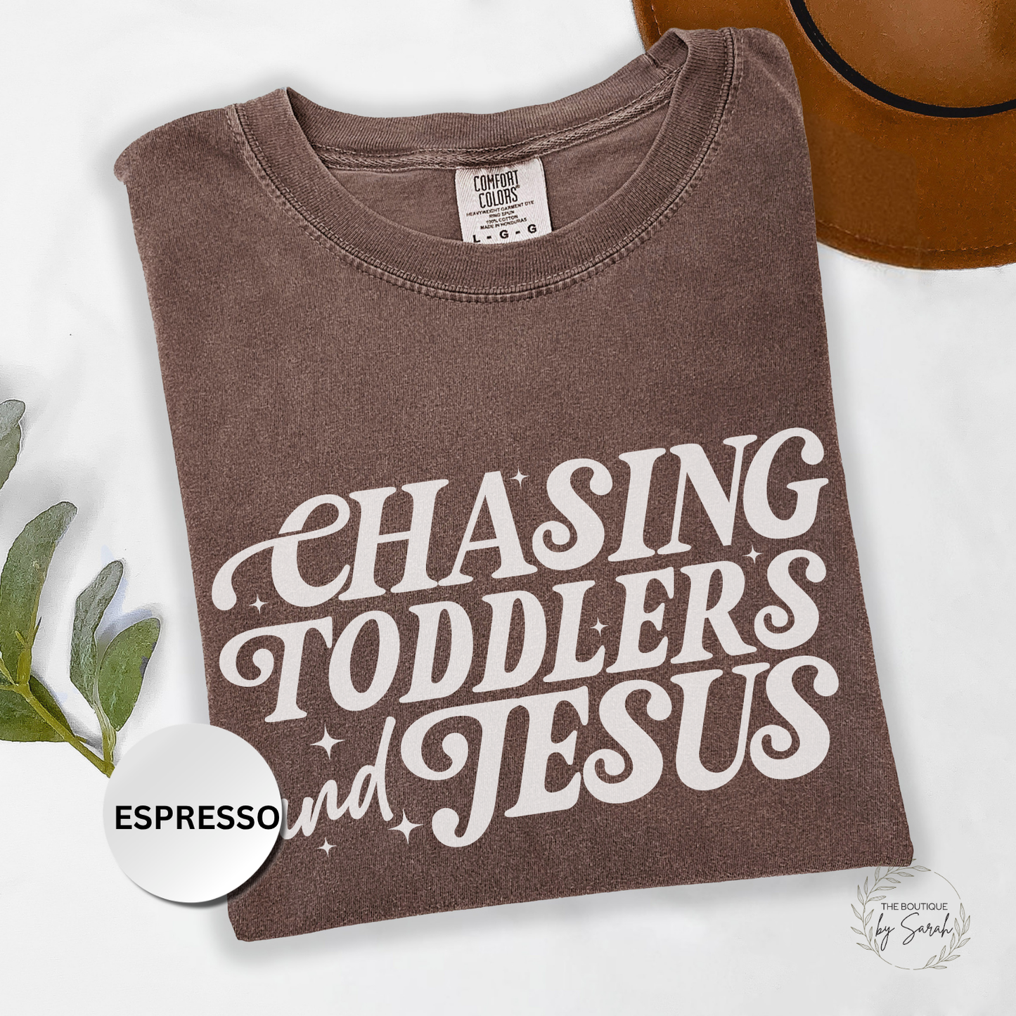 Christian Mom Shirt, Chasing Toddlers and Jesus Tee, Faith Based Mama Shirt, Funny Mom Life Shirt, Christian Graphic Tee, Comfort Colors