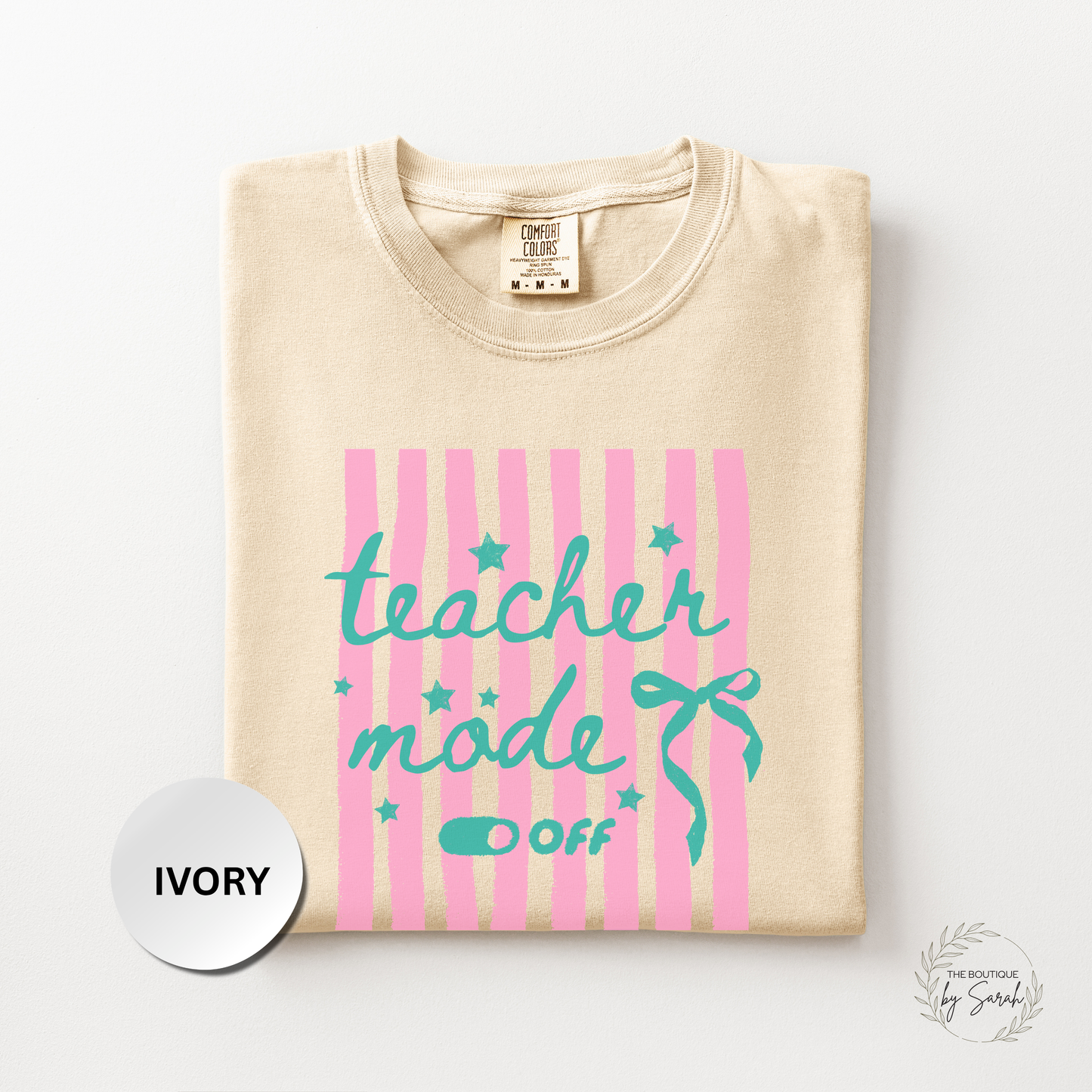 Teacher Mode Off Shirt, Last Day of School Tee, Summer Teacher Shirt, Cute Teacher Graphic Tee, Coquette Teacher Shirt