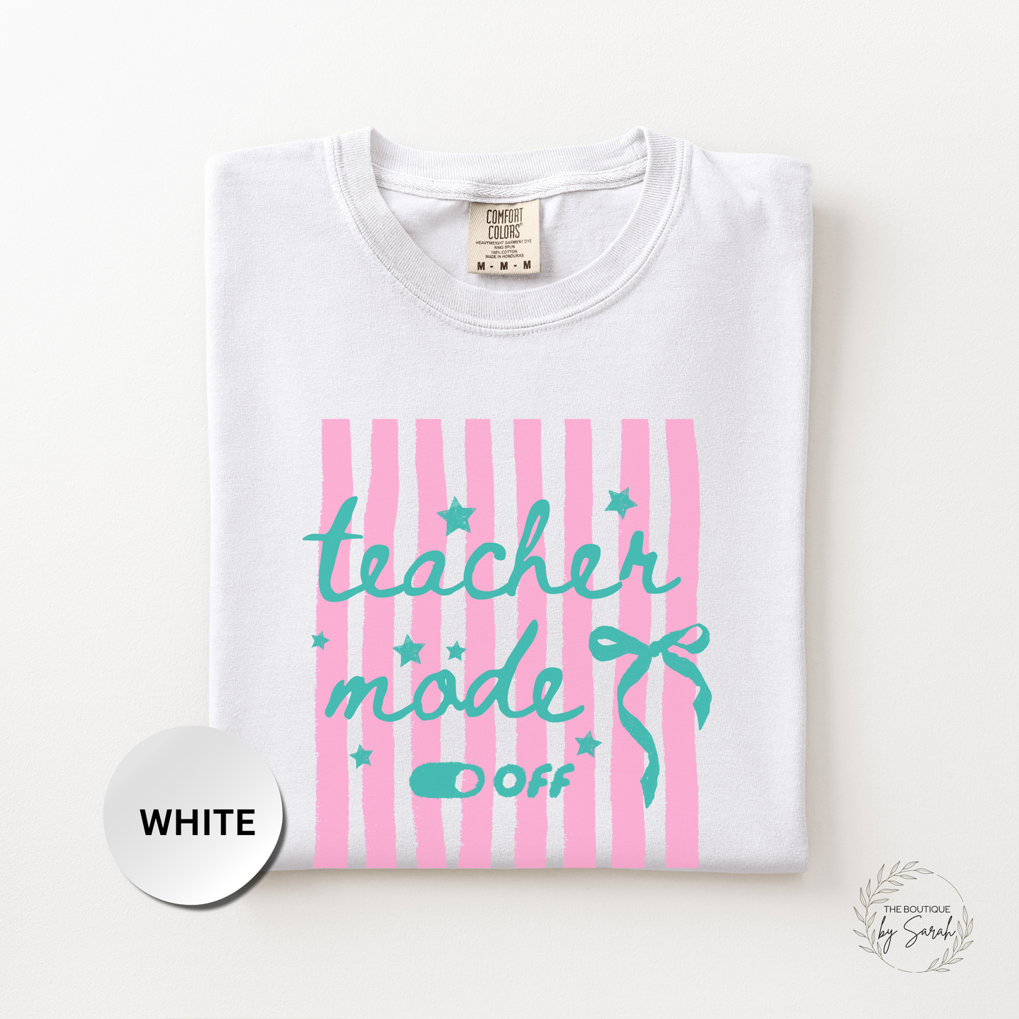 Teacher Mode Off Shirt, Last Day of School Tee, Summer Teacher Shirt, Cute Teacher Graphic Tee, Coquette Teacher Shirt