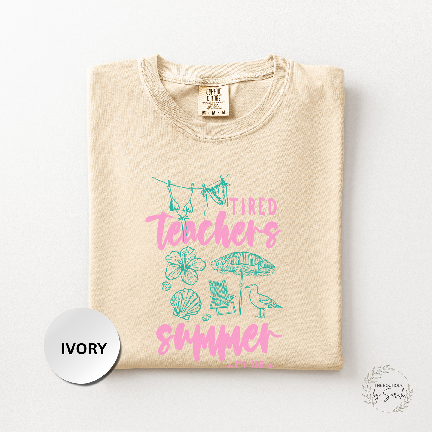 Teacher Summer Club Shirt, Tired Teachers Summer Club Tee, Summer Break Teacher Shirt, Beach Teacher Graphic Tee