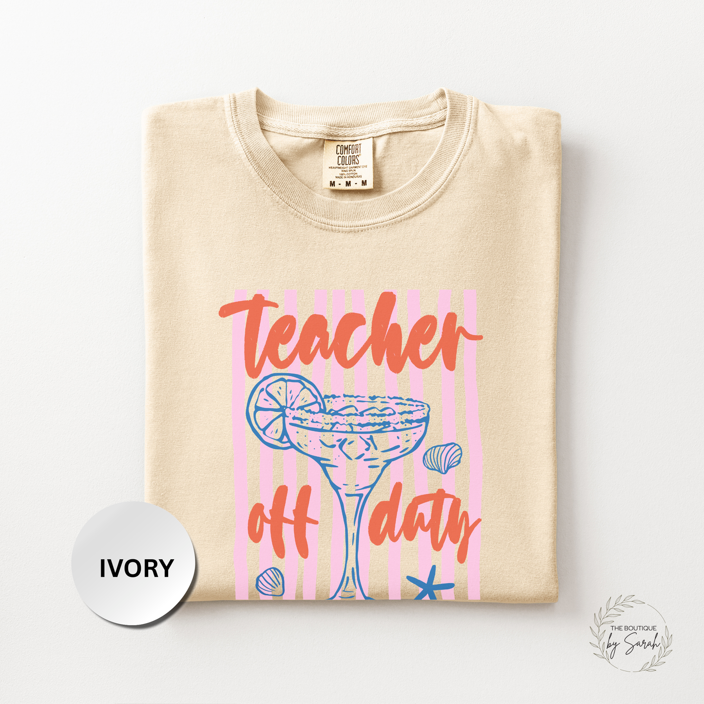 Teacher Off Duty Shirt, Summer Teacher Shirt, Beach Vacation Teacher Tee, Last Day of School Shirt, Margarita Teacher Tee