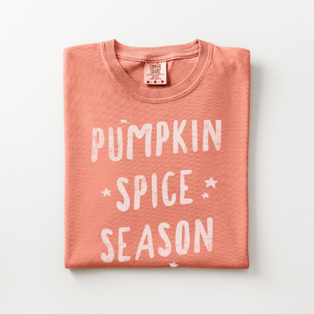 Pumpkin Spice Shirt for Women, Fall Coffee Lover Tee, Cozy Autumn Graphic Shirt, Comfort Colors Pumpkin Season T Shirt