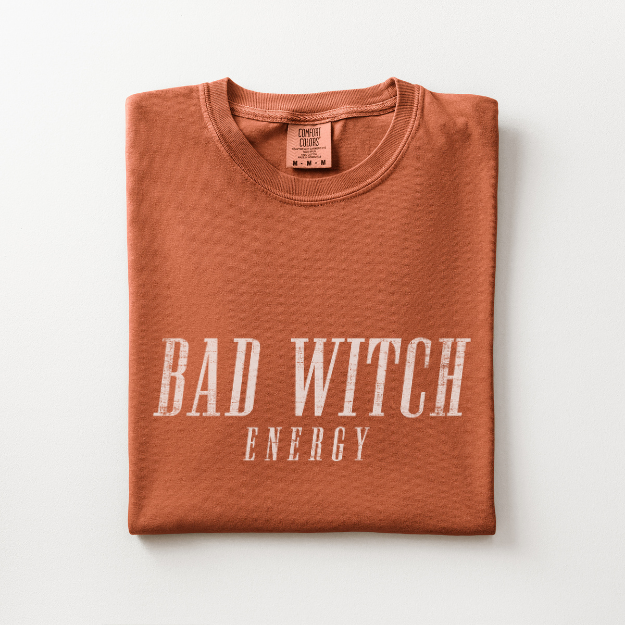 Bad Witch Energy Shirt, Funny Halloween Shirt, Comfort Colors Halloween Tee, Witchy Graphic Tee, Spooky Season Shirt, Halloween Gift