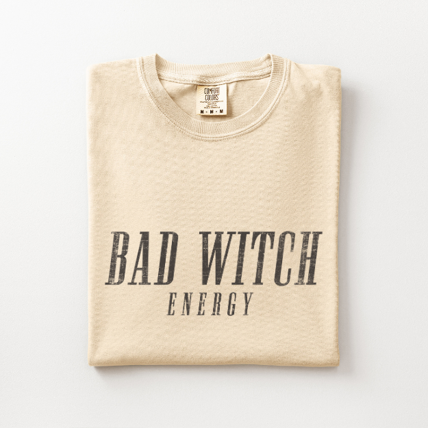 Bad Witch Energy Shirt, Funny Halloween Shirt, Comfort Colors Halloween Tee, Witchy Graphic Tee, Spooky Season Shirt, Halloween Gift