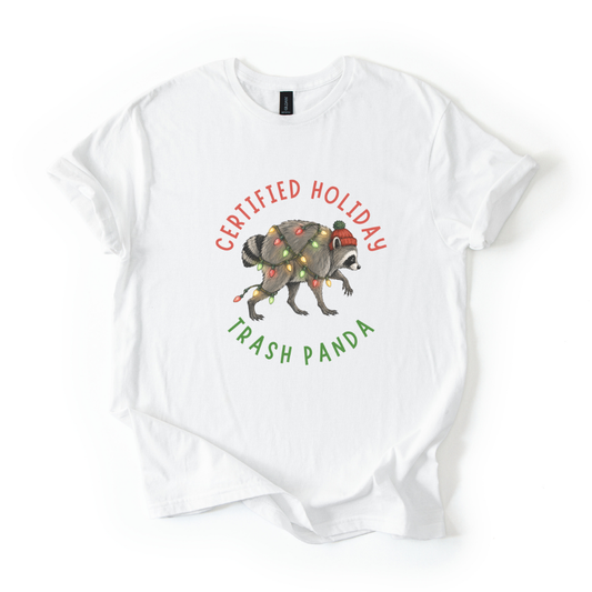 Jimothy Raccoon Funny Christmas Shirt in White